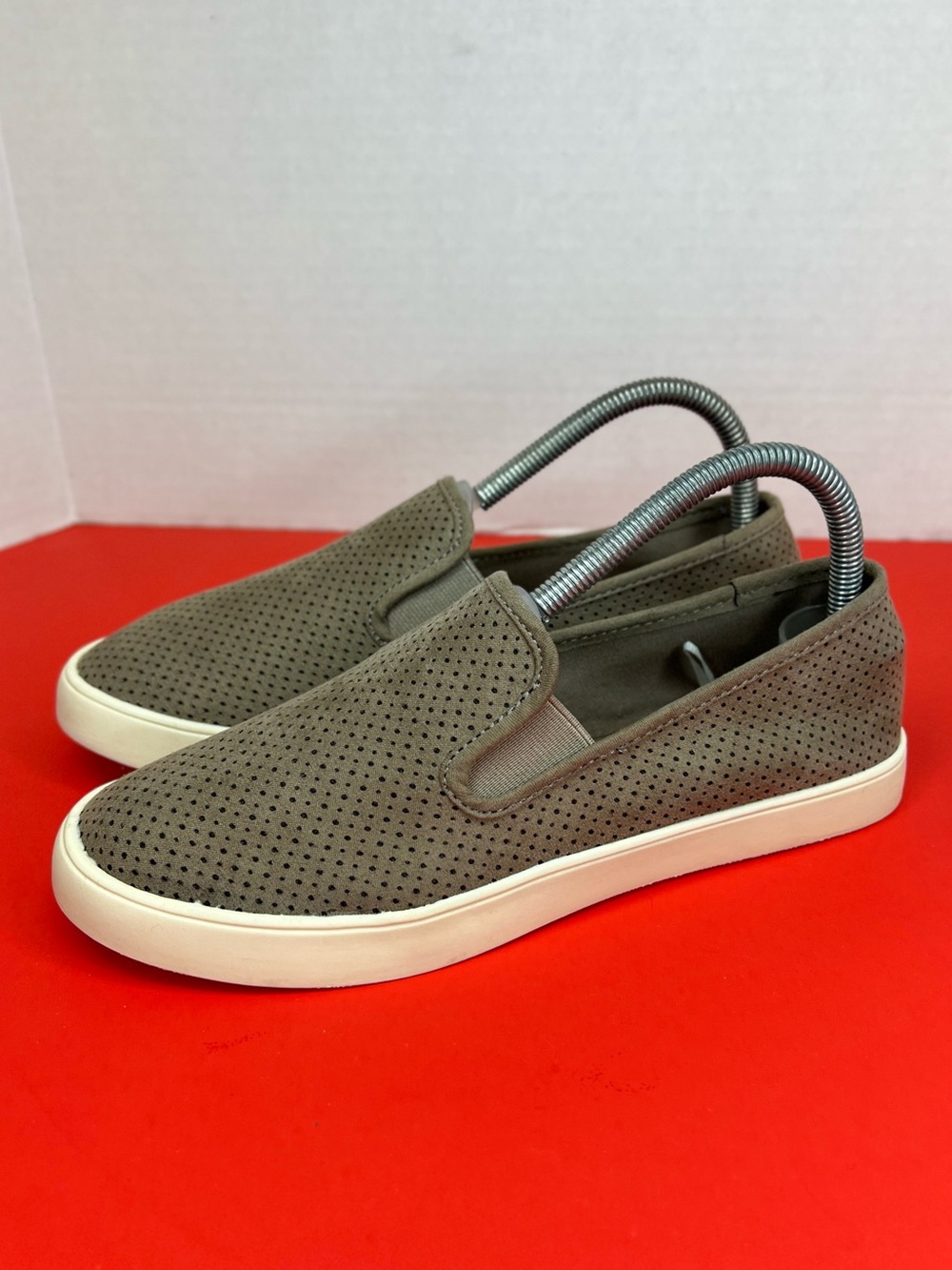 Esprit Women's North Perforated Slip-On Loafers in Taupe MISMATES Worn 1X